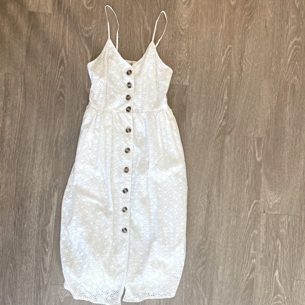 Japna White Midi Dress